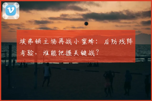 埃弗顿主场再战小蜜蜂：后防残阵考验，谁能把握关键战？